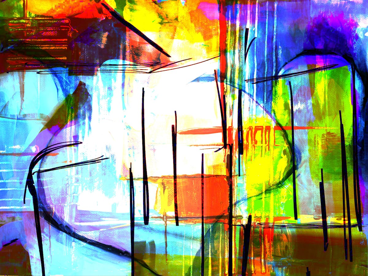 Art abstract art colorful painting