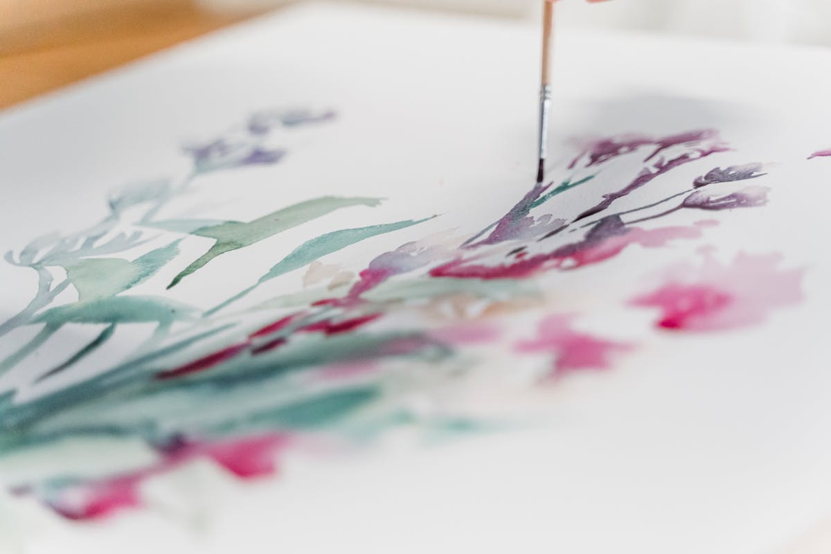Art watercolor abstract art studio