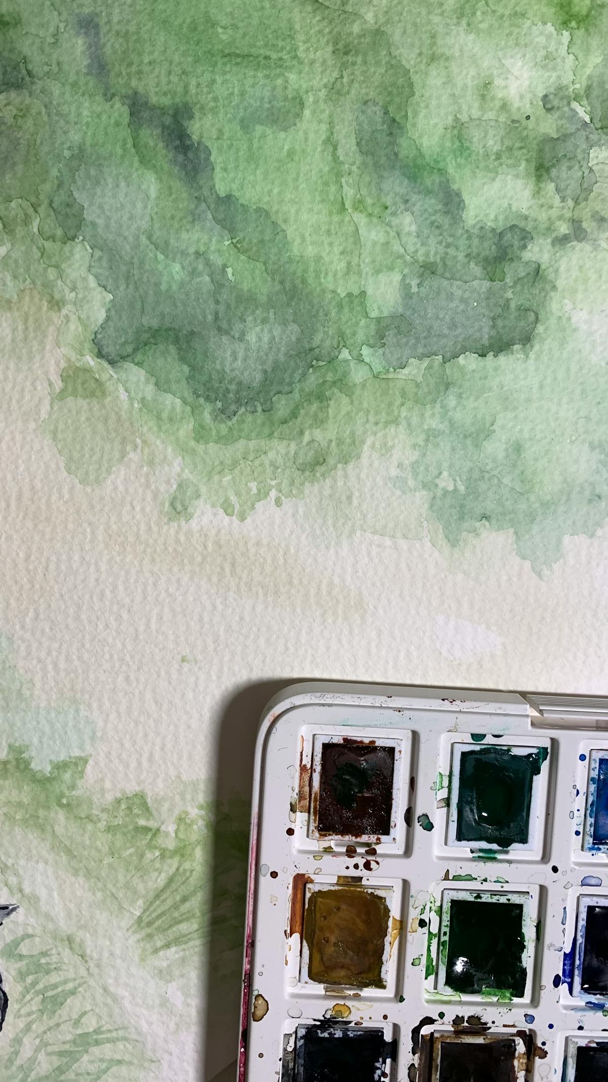 Art watercolor abstract art studio