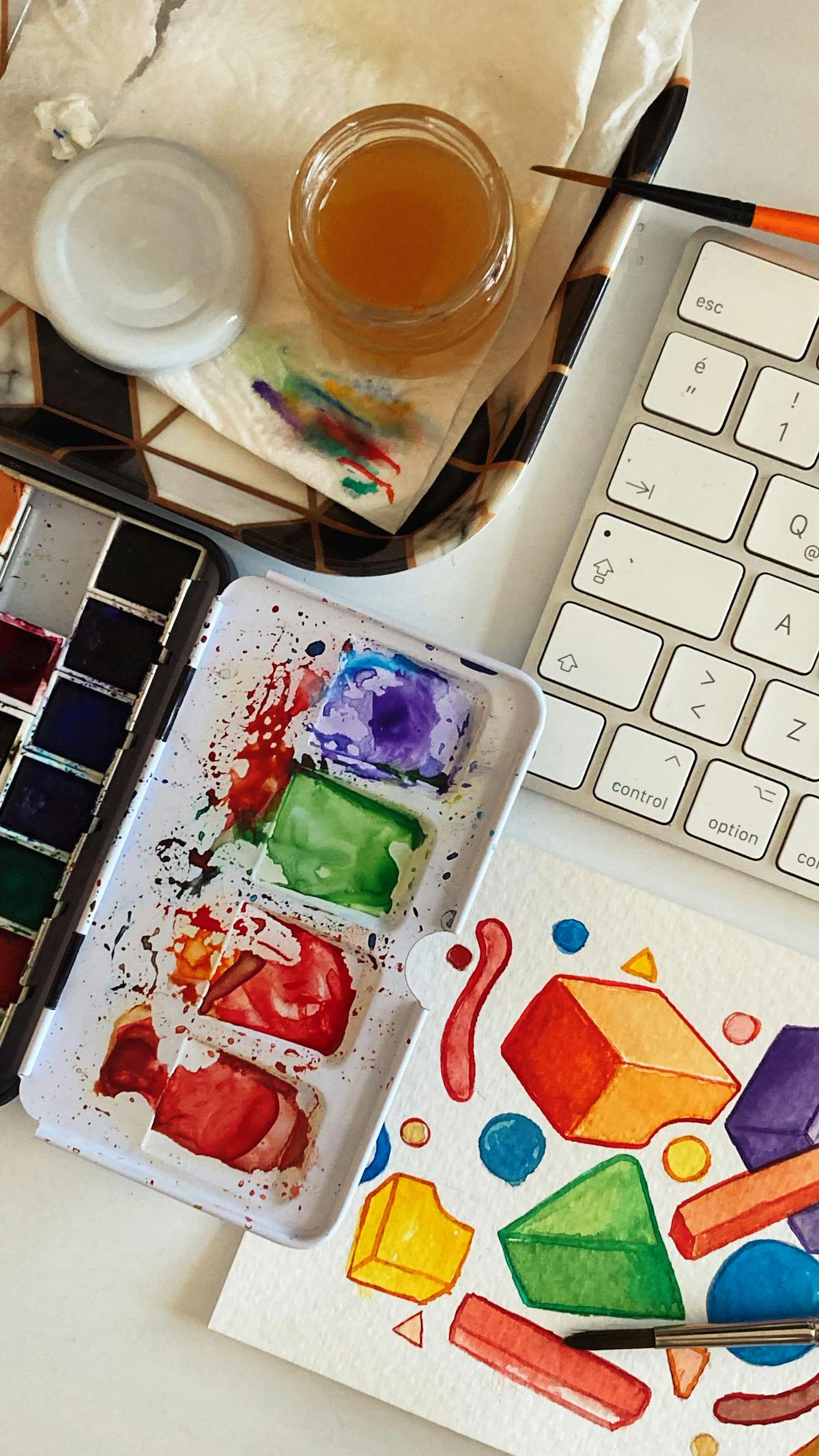 Art watercolor abstract art studio