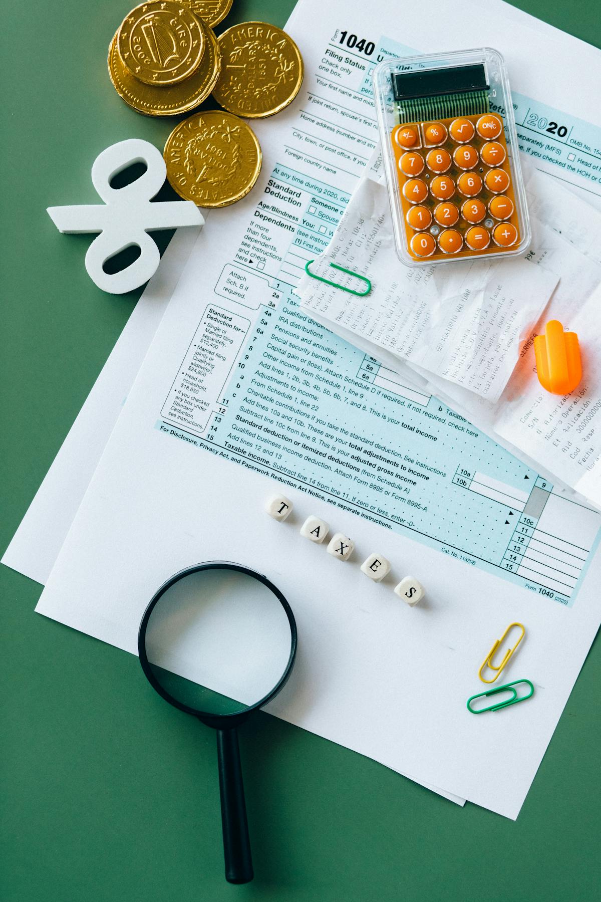 Tax forms documents paperwork