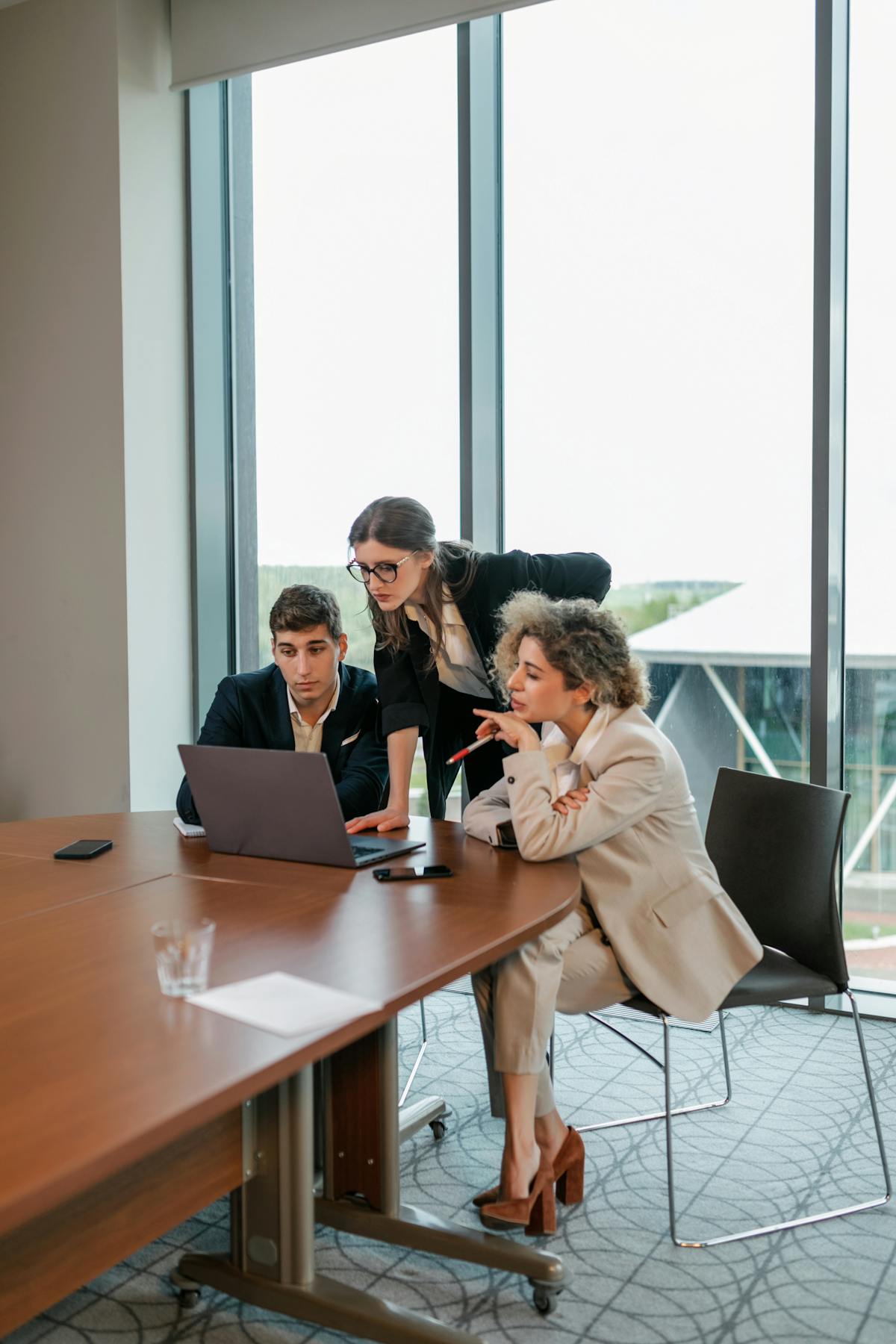 General business team discussion table boardroom