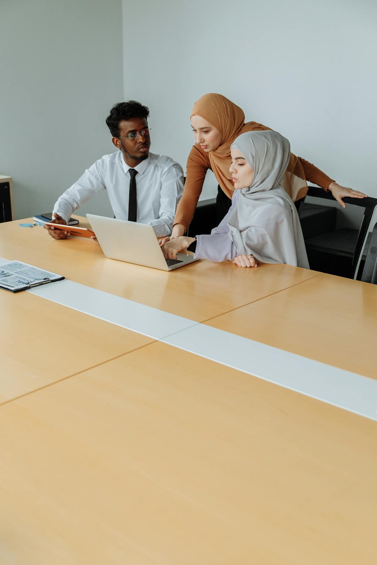 General business team discussion table boardroom
