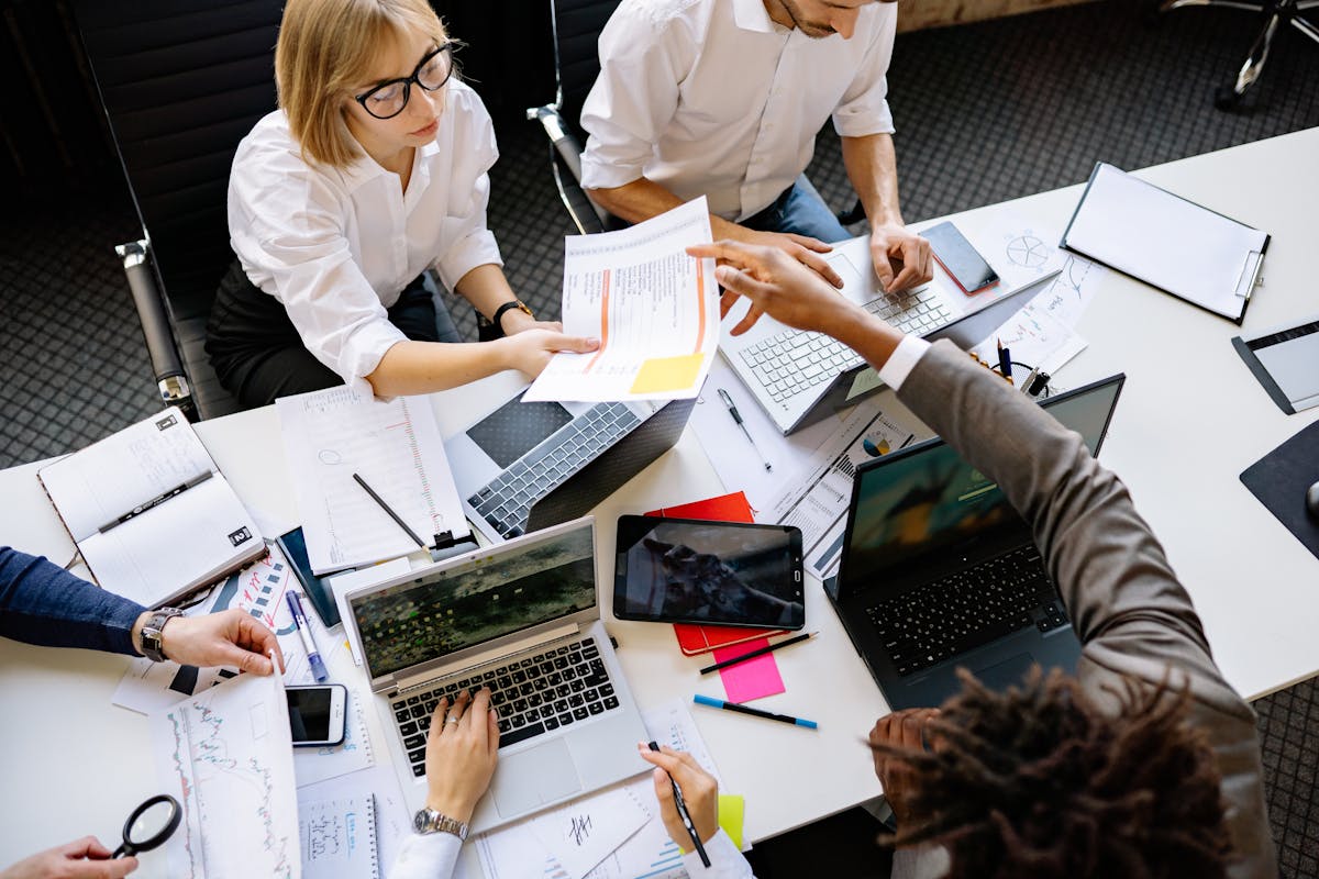 General people working team collaboration