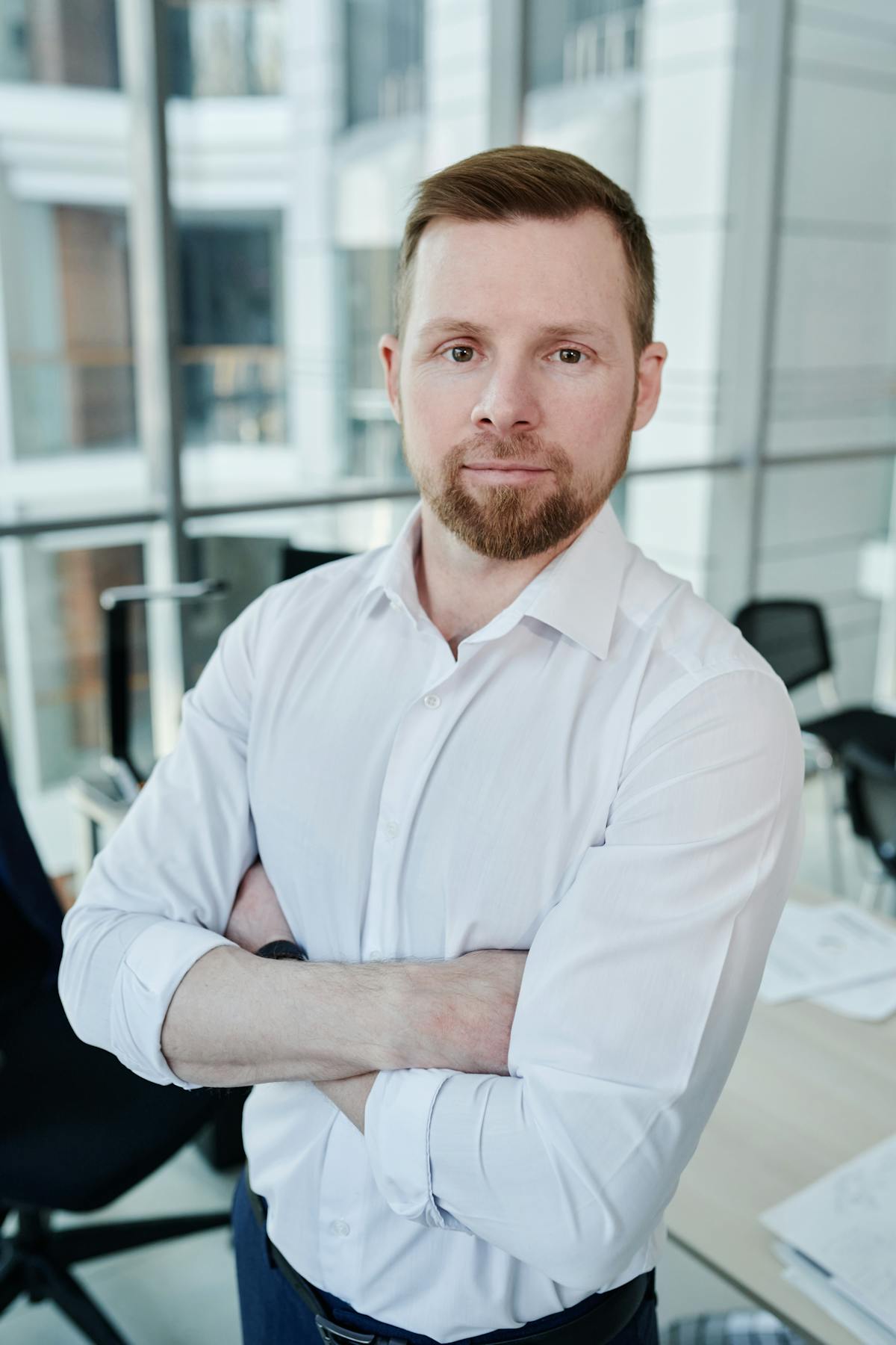Confident professional portrait office
