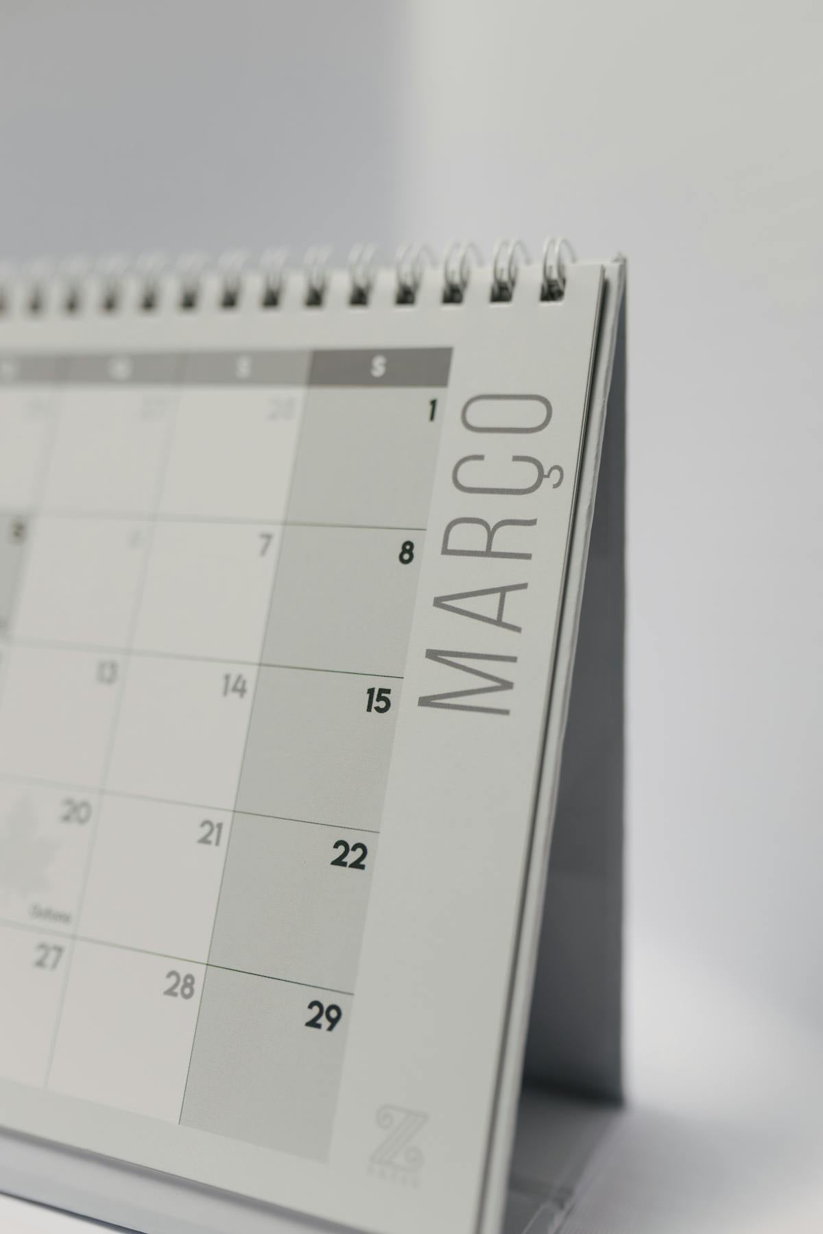 Operations desk calendar scheduling planner