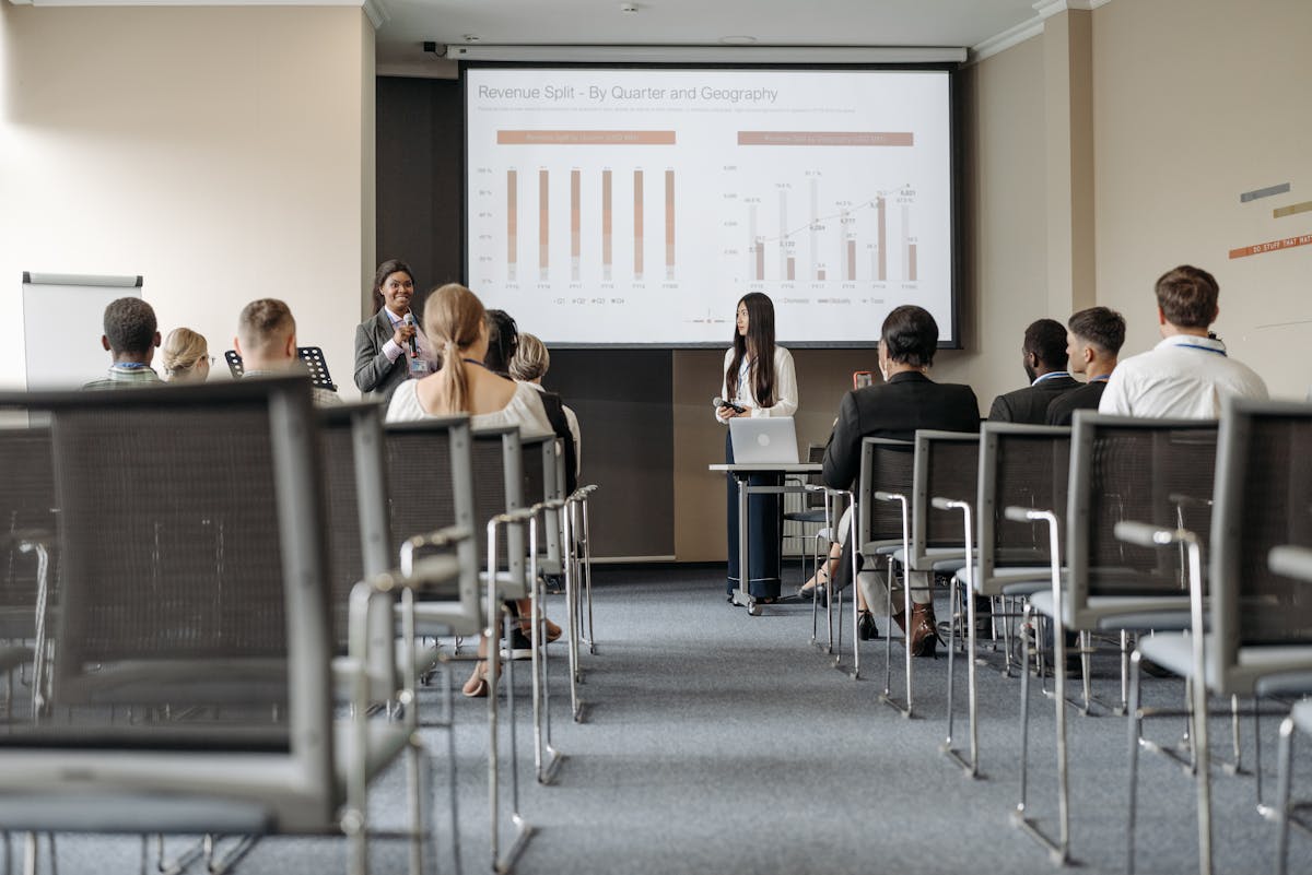 Professional pitch presentation office