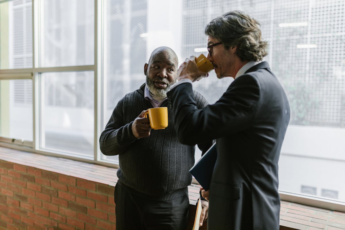 Prospecting networking coffee business meeting