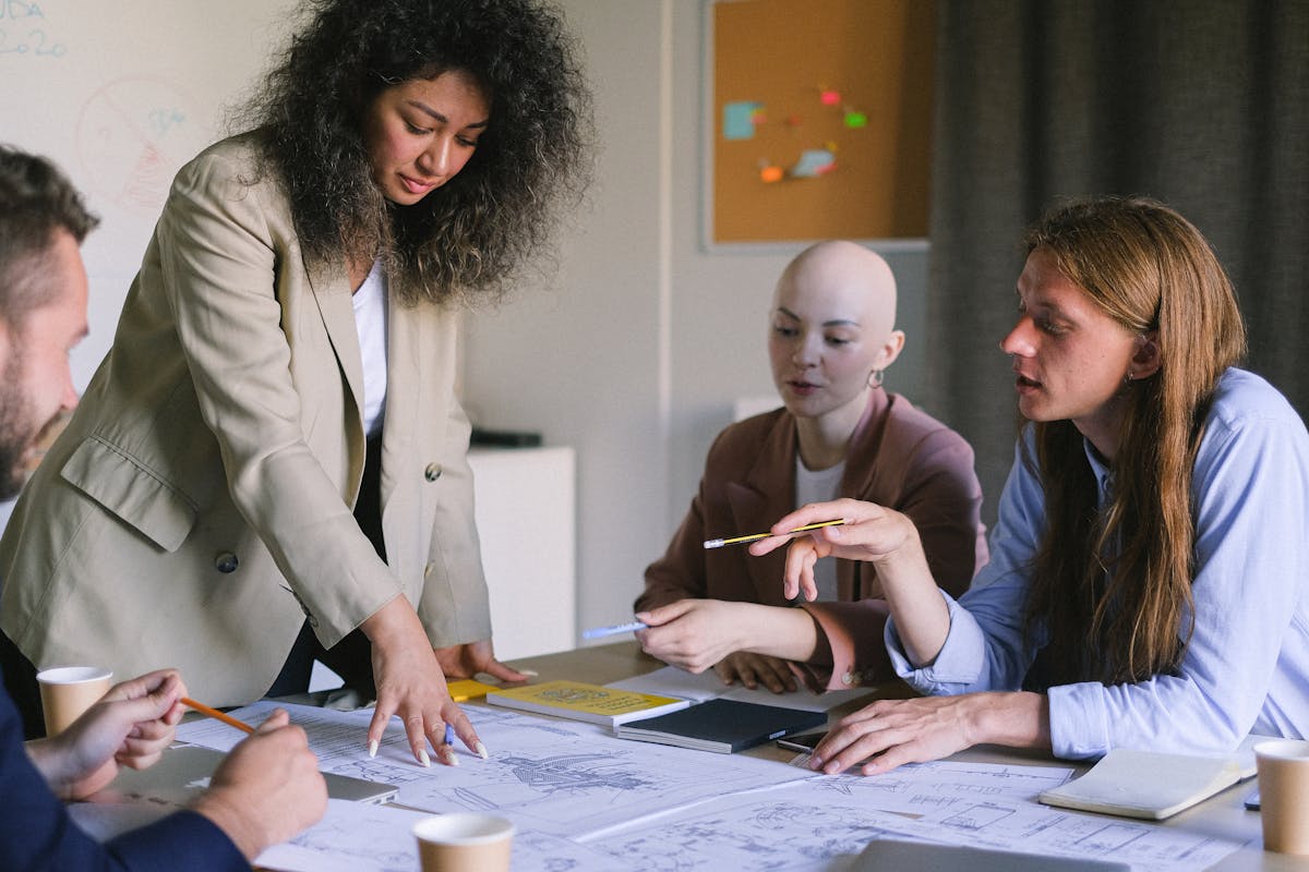 Business planning meeting table