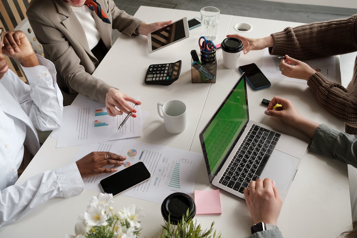 Business planning meeting table
