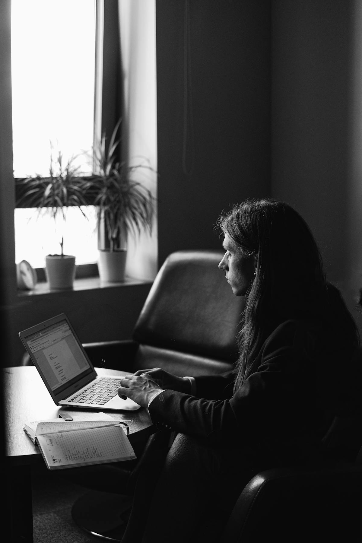 Strategy entrepreneur working laptop office