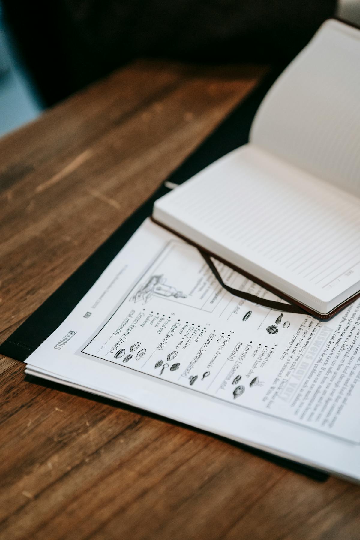 Templates blank document notebook desk