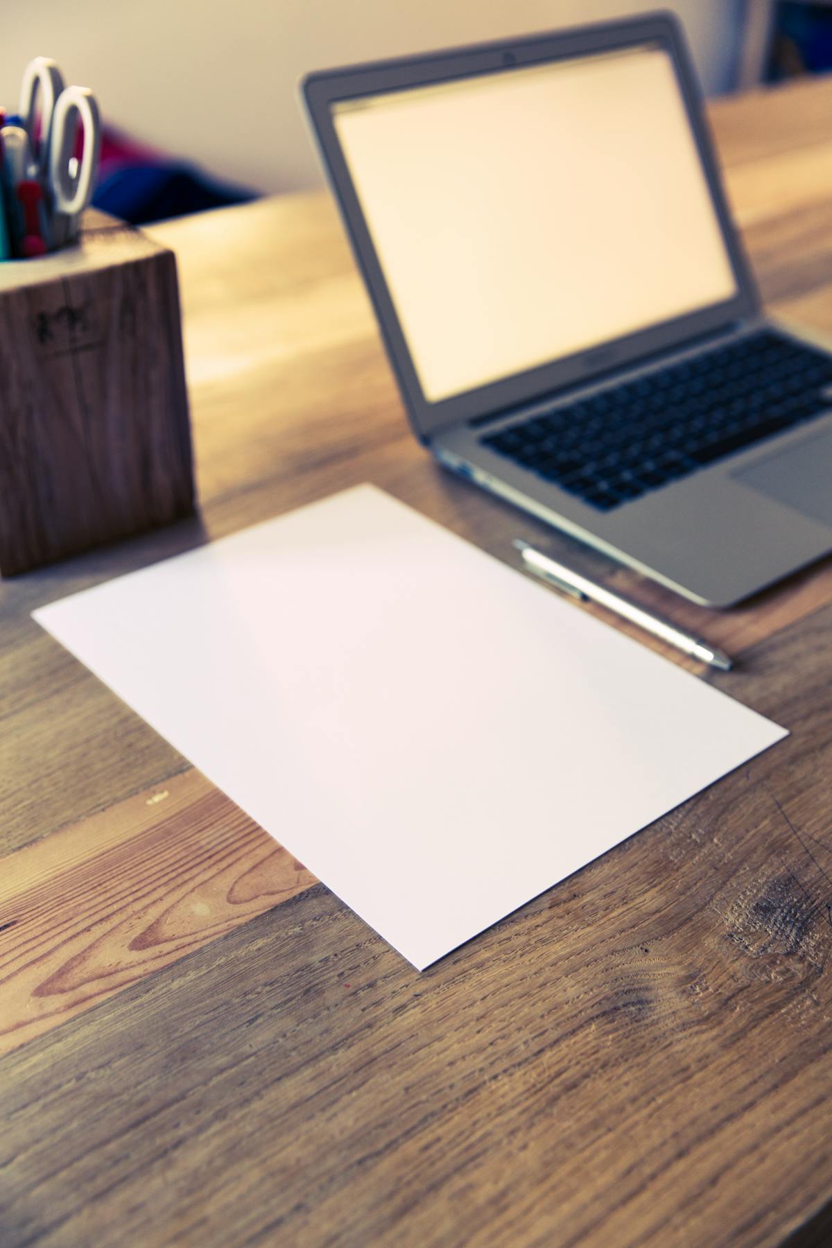 Templates blank document on computer screen