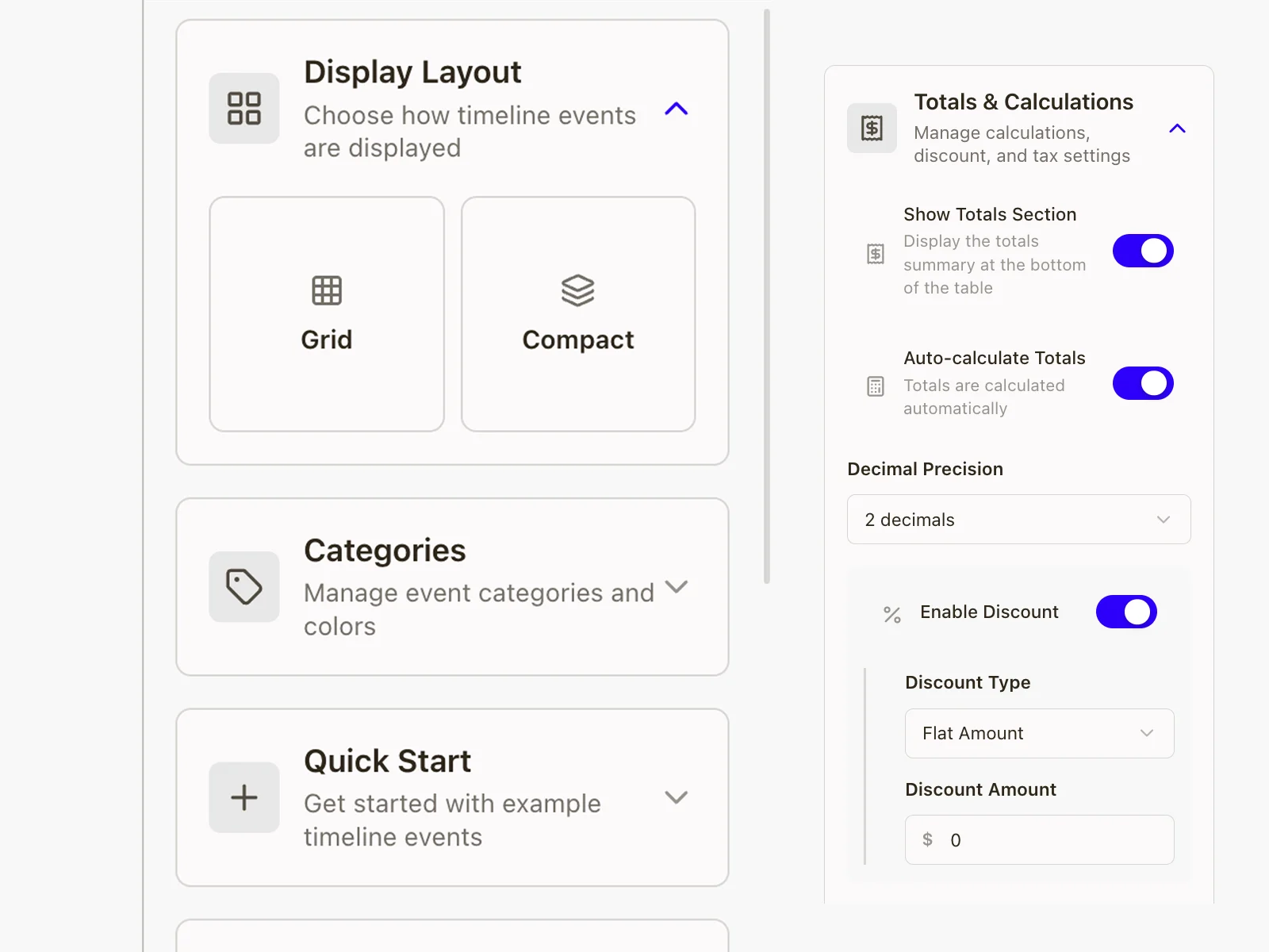 Adjust how sections are structured - 2